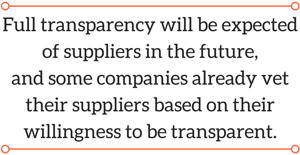 Toxnot quote from Kohler on product transparency