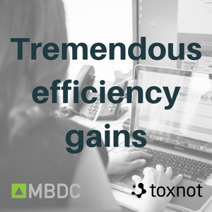 MBDC and Toxnot collaborate, resulting in tremendous efficiency gains